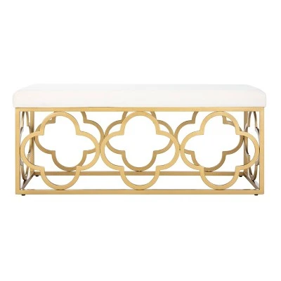 Fleur Rectangle Bench - Safavieh Gray/gold 12 Fleur Rectangle Bench - Safavieh Gray/gold – Image 10