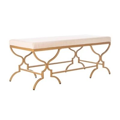 Juliet Rectangular Bench - Safavieh Emerald/gold 5 Juliet Rectangular Bench - Safavieh Emerald/gold – Image 3