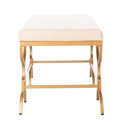 Juliet Rectangular Bench - Safavieh Emerald/gold 6 Juliet Rectangular Bench - Safavieh Emerald/gold – Image 4