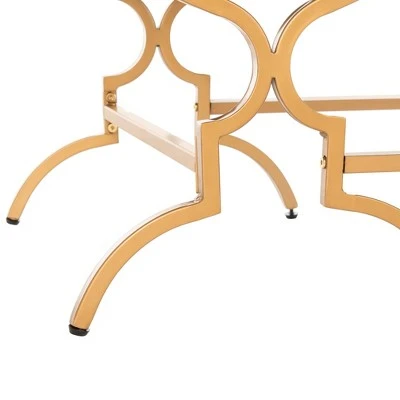 Juliet Rectangular Bench - Safavieh Emerald/gold 9 Juliet Rectangular Bench - Safavieh Emerald/gold – Image 7