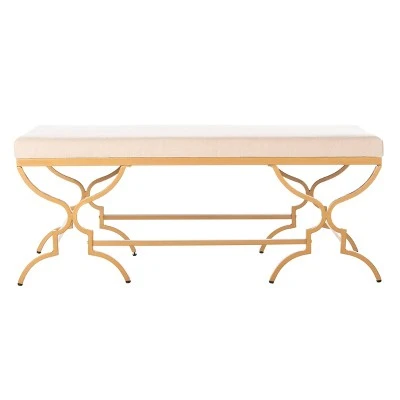 Juliet Rectangular Bench - Safavieh Emerald/gold 10 Juliet Rectangular Bench - Safavieh Emerald/gold – Image 8