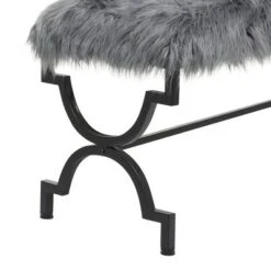 Olivia & May Contemporary Iron Bench Gray - Olivia & May 10 Olivia & May Contemporary Iron Bench Gray - Olivia & May -Ottomans Official Shop unnamed file 196