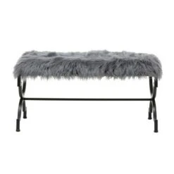Olivia & May Contemporary Iron Bench Gray - Olivia & May 11 Olivia & May Contemporary Iron Bench Gray - Olivia & May -Ottomans Official Shop unnamed file 197