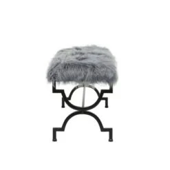 Olivia & May Contemporary Iron Bench Gray - Olivia & May 13 Olivia & May Contemporary Iron Bench Gray - Olivia & May -Ottomans Official Shop unnamed file 199