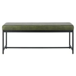 Chase Faux Leather Bench - Safavieh Dark Green -Ottomans Official Shop unnamed file 2018