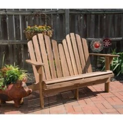 Adirondack Double Bench Acorn Finish - Linon -Ottomans Official Shop unnamed file 2048