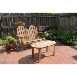 Adirondack Double Bench Acorn Finish - Linon -Ottomans Official Shop unnamed file 2049