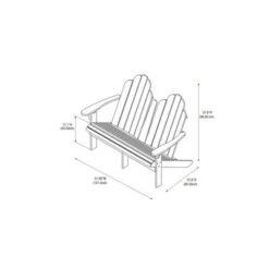 Adirondack Double Bench Acorn Finish - Linon -Ottomans Official Shop unnamed file 2050