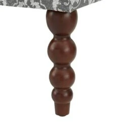 40" Claire Bench with Damascus Print Gray - Linon -Ottomans Official Shop unnamed file 2056