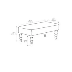 40" Claire Bench with Damascus Print Gray - Linon -Ottomans Official Shop unnamed file 2059