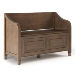 Hampshire Entryway Storage Bench - WyndenHall Rustic Natural Aged Brown -Ottomans Official Shop unnamed file 2081