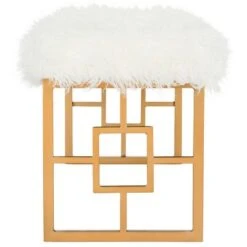 Mera Faux Lamb Bench - White - Safavieh 11 Mera Faux Lamb Bench - White - Safavieh -Ottomans Official Shop unnamed file 2101
