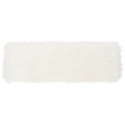 Mera Faux Lamb Bench - White - Safavieh 7 Mera Faux Lamb Bench - White - Safavieh – Image 5