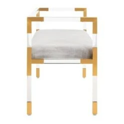 Anastasia Acrylic Bench Brass - Safavieh -Ottomans Official Shop unnamed file 2108