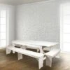 Flash Furniture HERCULES Series 8' x 12'' Solid Pine Folding Farm Bench with 3 Legs -Ottomans Official Shop unnamed file 2114