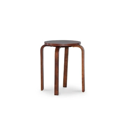 Set of 4 Bentwood Stools - Linon Espresso Brown 4 Set of 4 Bentwood Stools - Linon Espresso Brown – Image 2