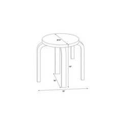 Set of 4 Bentwood Stools - Linon Espresso Brown 17 Set of 4 Bentwood Stools - Linon Espresso Brown -Ottomans Official Shop unnamed file 229