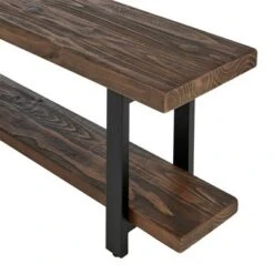 48" Pomona Solid Wood and Metal Entryway Bench Brown - Alaterre Furniture -Ottomans Official Shop unnamed file 2314