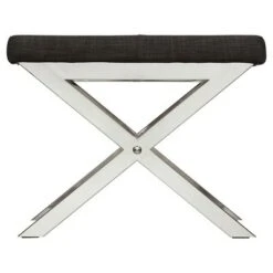 Ornelas Chrome Metal Base Stool - Inspire Q Black