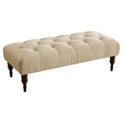 Edwardian Upholstered Tufted Bench - Skyline Furniture White 13 Edwardian Upholstered Tufted Bench - Skyline Furniture White -Ottomans Official Shop unnamed file 2346