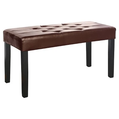 Fresno 12 Panel Bench - CorLiving Brown 4 Fresno 12 Panel Bench - CorLiving Brown – Image 2