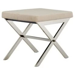 Ornelas Chrome Metal Base Stool - Inspire Q Black -Ottomans Official Shop unnamed file 237