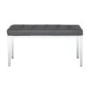 35" Studio Designs Home Lintel Tufted Bonded Leather Bench Gray -Ottomans Official Shop unnamed file 2374