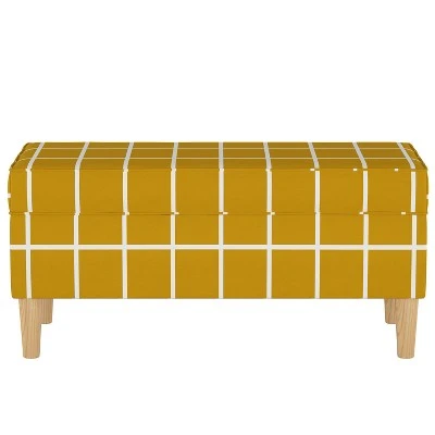 Storage Bench Rectangle Grid Mustard - Skyline Furniture 6 Storage Bench Rectangle Grid Mustard - Skyline Furniture -Ottomans Official Shop unnamed file 2390