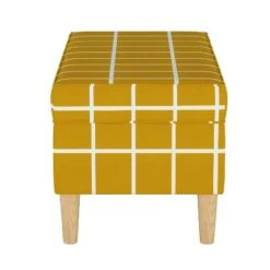 Storage Bench Rectangle Grid Mustard - Skyline Furniture -Ottomans Official Shop unnamed file 2391