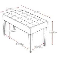 California 24 Panel Bench - CorLiving Brown 10 California 24 Panel Bench - CorLiving Brown -Ottomans Official Shop unnamed file 2396