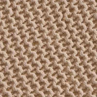 Tessie Knitted Foot Stool - Christopher Knight Home Beige 5 Tessie Knitted Foot Stool - Christopher Knight Home Beige – Image 3