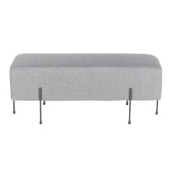 Daniella Contemporary Bench Gray - LumiSource -Ottomans Official Shop unnamed file 2421
