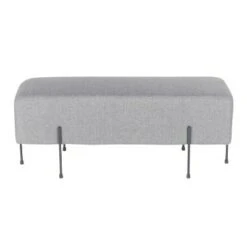 Daniella Contemporary Bench Gray - LumiSource -Ottomans Official Shop unnamed file 2422