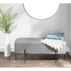 Daniella Contemporary Bench Gray - LumiSource -Ottomans Official Shop unnamed file 2425