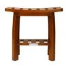 Oceanstar Solid Wood Spa Shower Bench with Storage Shelf, Teak Color Finish -Ottomans Official Shop unnamed file 2447