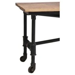 Reclaimed 71" Wood Bench with Iron Wheels - Timbergirl -Ottomans Official Shop unnamed file 2452