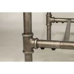 Dillon Counter Height Bench Metal Pewter Woven Fabric - Hillsdale Furniture -Ottomans Official Shop unnamed file 2517