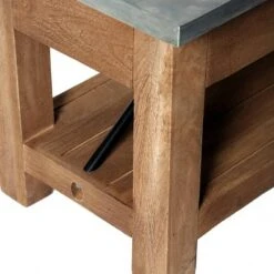 Alaterre Furniture Millwork Bench with Open Coat Hook Shelf Wood and Zinc Metal Silver/Light Amber - Alaterre 13 Alaterre Furniture Millwork Bench with Open Coat Hook Shelf Wood and Zinc Metal Silver/Light Amber - Alaterre -Ottomans Official Shop unnamed file 2553