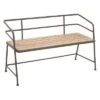 Metal and Wood Bench Slat Back Black/Brown - Olivia & May 2 Metal and Wood Bench Slat Back Black/Brown - Olivia & May -Ottomans Official Shop unnamed file 2567