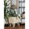 Olivia & May Rustic Wood and Foot Stool with Cushion White - Olivia & May 2 Olivia & May Rustic Wood and Foot Stool with Cushion White - Olivia & May -Ottomans Official Shop unnamed file 2570