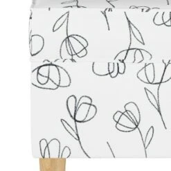Storage Bench Contoured Tulips White - Skyline Furniture -Ottomans Official Shop unnamed file 2615