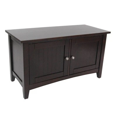 Shaker Cottage Storage Cabinet Bench Espresso - Alaterre Furniture 5 Shaker Cottage Storage Cabinet Bench Espresso - Alaterre Furniture – Image 3