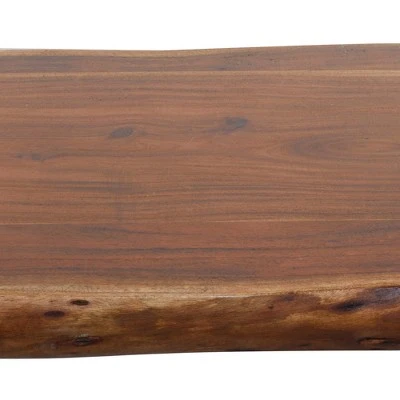 Olivia & May Natural Wooden Bench Brown - Olivia & May 9 Olivia & May Natural Wooden Bench Brown - Olivia & May – Image 7