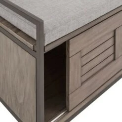 Valeria Storage Bench with Cushion Gray - Inspire Q -Ottomans Official Shop unnamed file 2694