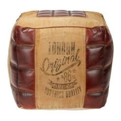 Olivia & May Square Canvas Pouf Brown - Olivia & May -Ottomans Official Shop unnamed file 2738