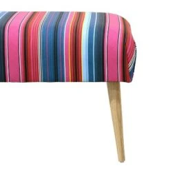 Bench with Cone Legs in Serape Stripe Bright - Skyline Furniture -Ottomans Official Shop unnamed file 2746
