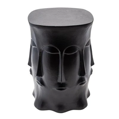 Metal Multi Faced Stool - Sagebrook Home Black 4 Metal Multi Faced Stool - Sagebrook Home Black – Image 2