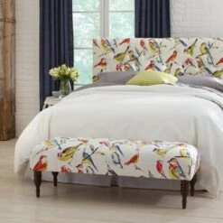 Birdwatcher Tufted Bench Multi Colored - Skyline Furniture