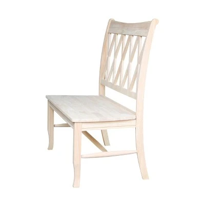 Double X - Back Bench - Unfinished - International Concepts 4 Double X - Back Bench - Unfinished - International Concepts – Image 3