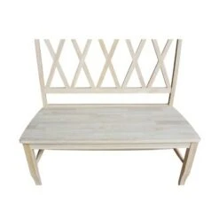 Double X - Back Bench - Unfinished - International Concepts 14 Double X - Back Bench - Unfinished - International Concepts -Ottomans Official Shop unnamed file 2765